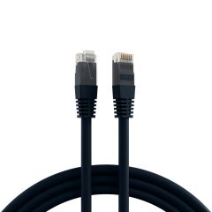 Cordon de raccordement RJ45 Cat.6 U/UTP PVC CCA noir 1,5 m