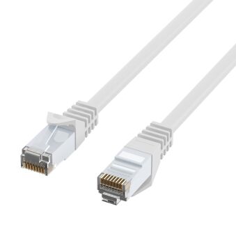 Cordon de raccordement RJ45 Cat.6 U/UTP LSZH CCA blanc 30 m