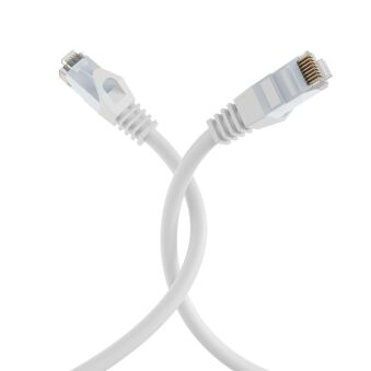 Cordon de raccordement RJ45 Cat.6 U/UTP LSZH CCA blanc 30 m