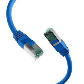 Cordon de raccordement RJ45 Cat.6A S/FTP LSZH bleu 10 m