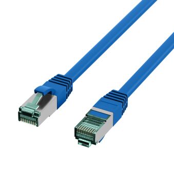 Cordon de raccordement RJ45 Cat.6A S/FTP LSZH bleu 10 m