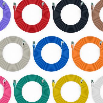Cordon de raccordement RJ45 Cat.6A S/FTP LSZH bleu 10 m