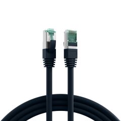 Cordon de raccordement RJ45 Cat.6A S/FTP LSZH noir 25 m