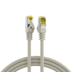Cordon de brassage RJ45 Cat.6A S/FTP LSZH Cat.7 c&acirc;ble brut gris 0,5 m