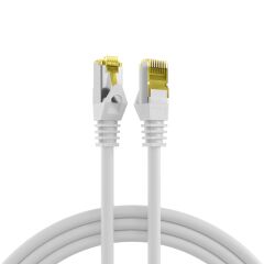 Cordon de raccordement RJ45 Cat.6A S/FTP LSZH Cat.7 c&acirc;ble brut blanc 15 m