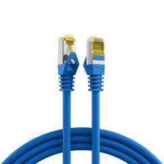 Cordon de raccordement RJ45 Cat.6A S/FTP LSZH Cat.7 c&acirc;ble brut bleu 2 m