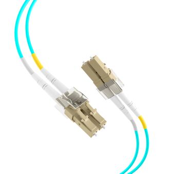 Câble de raccordement duplex LC-LC OM3 3 m LSZH 2 mm aqua