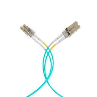 Câble de raccordement duplex LC-LC OM3 3 m LSZH 2 mm aqua