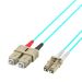 Miniature Câble de raccordement duplex LC-SC OM3 10 m LSZH 2 mm aqua n°2