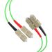 Miniature Câble de raccordement duplex SC-SC OM5 7,5 m LSZH 3 mm vert citron n°1