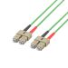 Miniature Câble de raccordement duplex SC-SC OM5 7,5 m LSZH 3 mm vert citron n°2