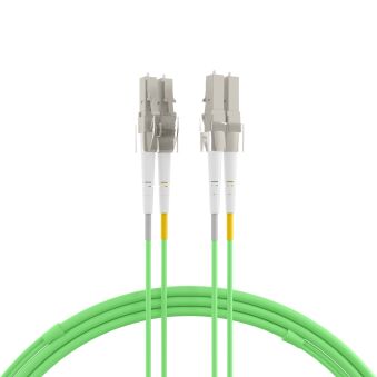 Câble de raccordement duplex LC-LC OM5 10 m LSZH 2 mm vert citron