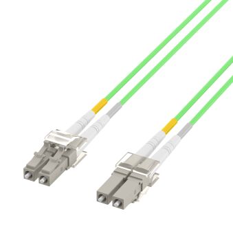 Câble de raccordement duplex LC-LC OM5 10 m LSZH 2 mm vert citron