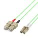 Miniature Câble de raccordement duplex LC-SC OM5 5 m LSZH 2 mm vert citron n°2