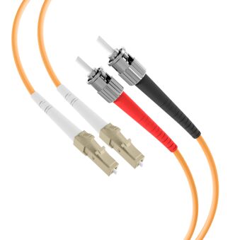 Câble de raccordement duplex LC-ST OM1 5 m LSZH 2 mm orange