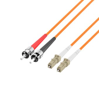Câble de raccordement duplex LC-ST OM1 5 m LSZH 2 mm orange