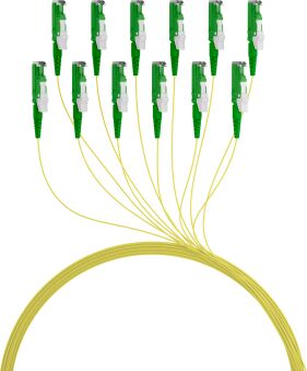 Câble R&M Pigtail E2000Ù/APC OS2 G652D jaune 2 m - 1 pièce