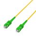 Miniature Câble patch simplex SC/APC-SC/APC OS2 G657A2 15 m LSZH 3 mm jaune n°2