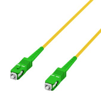 Câble patch simplex SC/APC-SC/APC OS2 G657A2 15 m LSZH 3 mm jaune