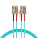 Miniature Câble de raccordement duplex SC-SC OM3 15 m LSZH 3 mm aqua n°0