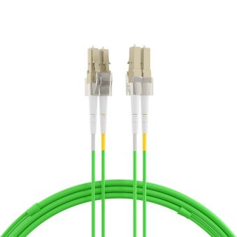 Câble de brassage duplex INFRALAN© LC-LC OM5 3 m LSZH 2 mm vert citron