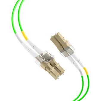 Câble de brassage duplex INFRALAN© LC-LC OM5 3 m LSZH 2 mm vert citron
