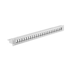 Panneau de distribution 19" 1U, 24 ports, gris RAL7035