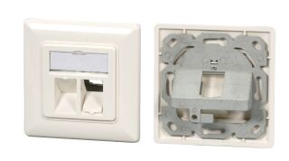 Cadre de montage 1 port, pour cl&eacute;s de vo&ucirc;te, DIN49075, RAL9010