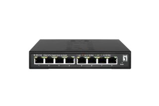 Commutateur intelligent Gigabit Lite 8 ports Hilbert, 8 x Gigabit RJ45, utilisation en métal
