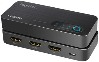 LogiLink R&eacute;partiteur HDMI 4K/60 Hz HDMI, 1x2, noir
