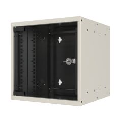 Bo&icirc;tier mural 10" 4U, profondeur 300 mm, 1 pi&egrave;ce, pr&eacute;-assembl&eacute;, RAL9010 
