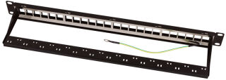 LogiLink Panneau de brassage Keystone 19', 24 ports, blind&eacute;