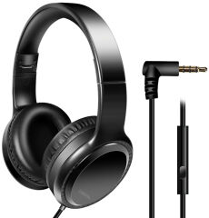 LogiLink Casque st&eacute;r&eacute;o, avec microphone, noir
