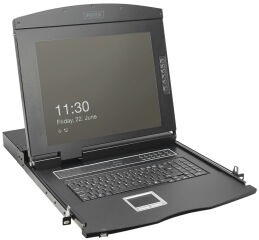 DIGITUS Console modulaire KVM 19' HD LCD, 48,26 cm (19') TFT