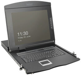 DIGITUS Console modulaire KVM 19' HD LCD, 48,26 cm (19') TFT