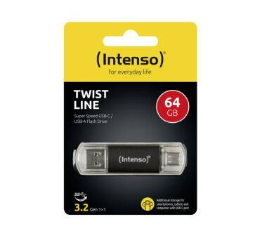 INTENSO Clé USB 3.2 Twist Line - 64 Go Type-C et Type-A