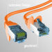 Miniature C&acirc;ble de raccordement RJ45 CAT7 C&acirc;ble brut ORANGE 2 m C&acirc;ble r&eacute;seau S/FTP PIMF LAN DSL n°3