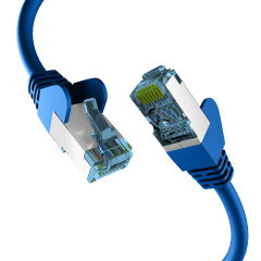 Câble de raccordement RJ45 CAT7 Câble brut BLEU 0,15 m S/FTP PIMF Câble réseau LAN DSL