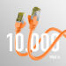 Miniature Câble de raccordement CAT6a ORANGE 50 m Câble réseau S/FTP PIMF RJ45 Ethernet LAN DSL n°1