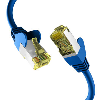 Câble de raccordement CAT6a BLEU 25 m Câble réseau S/FTP PIMF RJ45 Ethernet LAN DSL