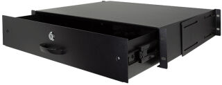 LogiLink Tiroir pour rack 19', 2 U, verrouillable, noir